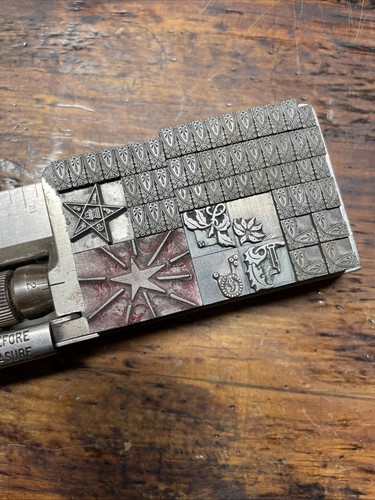 Letterpress lead type stars - letterpress,