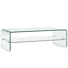 Coffee Table Clear 98x45x31  Tempered Glass G9Z5