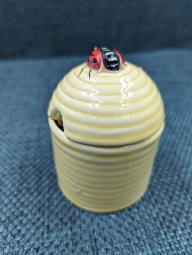 Vintage jam honey pot with - with, lid