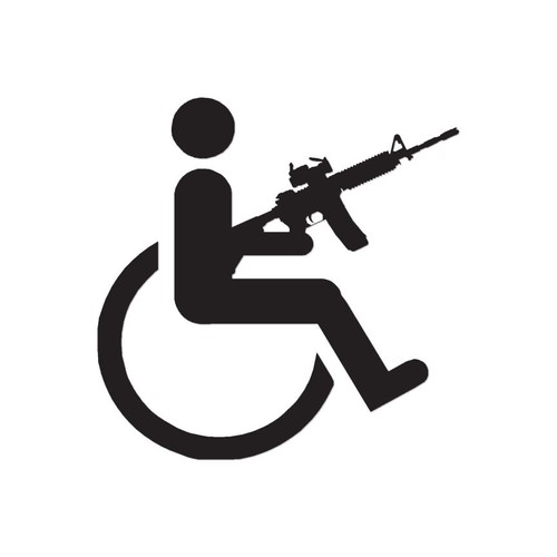 Handicap gun wheelchair - handicap,