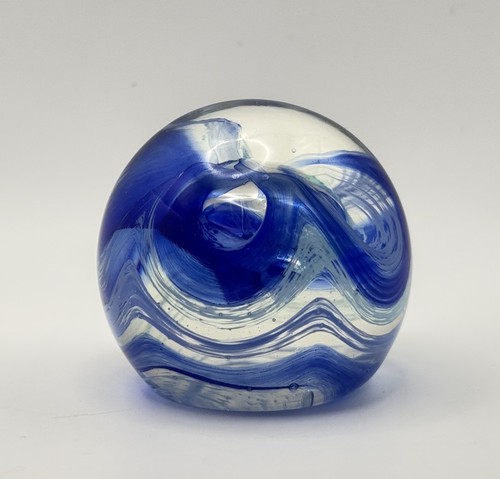 Caithness blue swirl art glass - caithness,