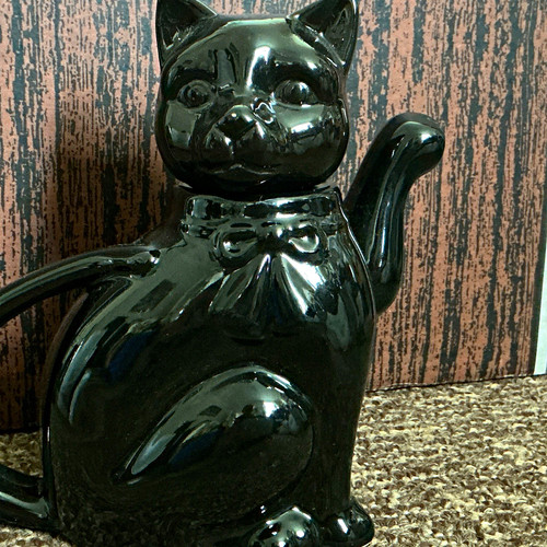 Black glossy ceramic - black,