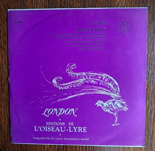 Bach mass minor lp - minor,