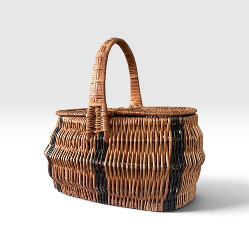 Antique vintage wicker - wicker, hamper