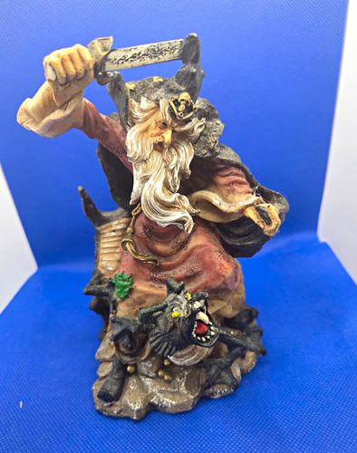 Wizard dragon figurine - wizard,