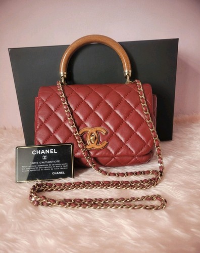 Chanel red lambskin leather - chanel,