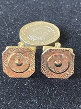 Vintage diamond cut gold tone