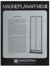 MAGNEPAN MAGNEPLANAR MGII LOUDSPEAKER BROCHURE (1985)