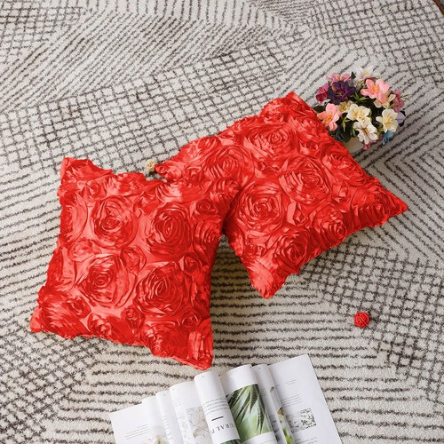 Square satin rose flower - satin,