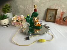 Rare Vintage Mid Century french nursery deer and cactus lamp - untested