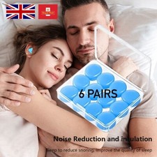 Ear Plugs for Deep Sleep Soft Silicone Earplugs Noise Cancelling Gel - 6 P airs