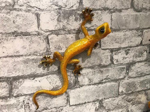 Gecko lizard wall art plague - lizard,