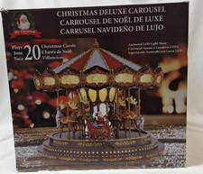 Mr Christmas Deluxe Carousel 20 Songs 3 Led Light Functions New But Box Has Wear