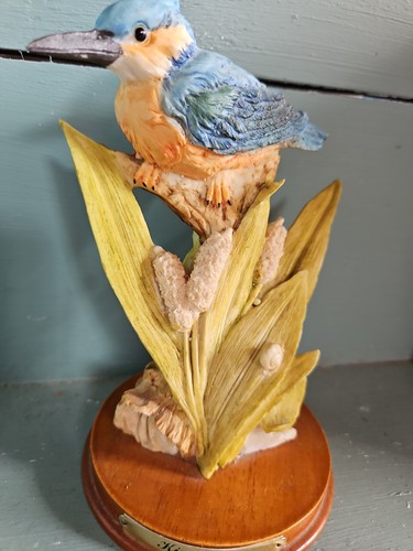 Vintage porcelain kingfisher - vintage,