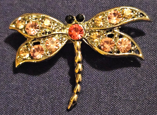 Dragonfly brooch pin fastening - dragonfly,