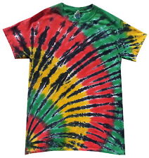 Tie dye T Shirt corner rasta , all sizes, Hand dyed in the UK 
