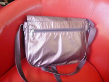 GOOD COND PURPLE KIPLING CROSS BODY SHOULDER STRAP SILVER MONKEY ATTACHED CF852