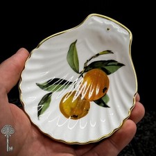 VINTAGE SHELL SHAPED DISH – ROYAL WORCESTER EVESHAM FLAMEPROOF PORCELAIN