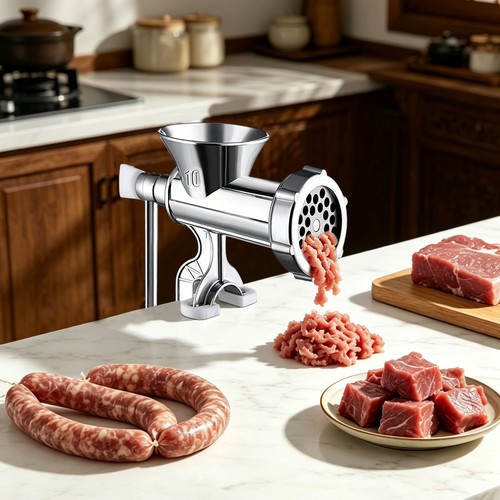 Manual meat grinder hand crank - meat, hand-crank
