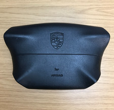 Genuine Porsche black steering wheel centre bag. 911 996, 986 Boxster. SRS 5