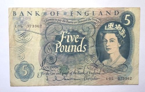 Bank england five - of,