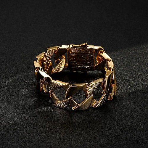 Men 9ct gold cuban - cuban, curb
