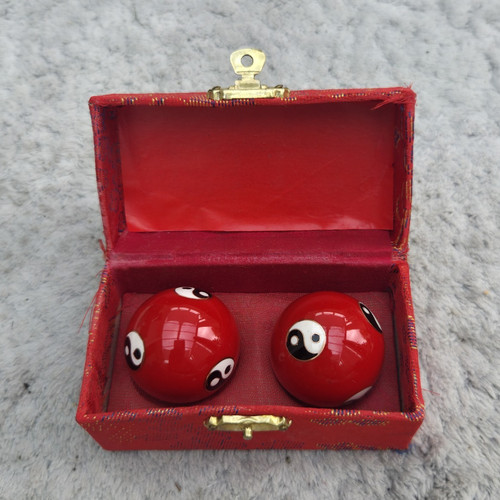 Vintage chinese red yin yang - chinese,