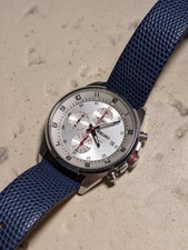 SEIKO Chronograph Mens Watch 7T92-OMFO Silver Dial41mm Quartz Watch