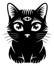 Mystical Cat With Third Eye