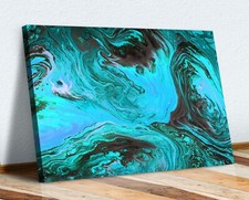 TURQUOISE TEAL BLUE  ABSTRACT