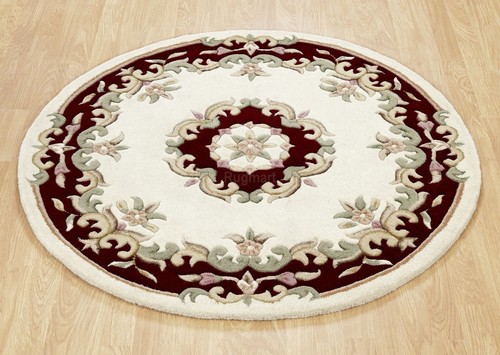 Oriental cream red round - oriental,