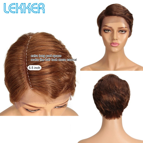 Short pixie cut human hair - short,