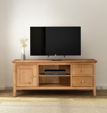 Large TV Stand, Wooden Oak TV