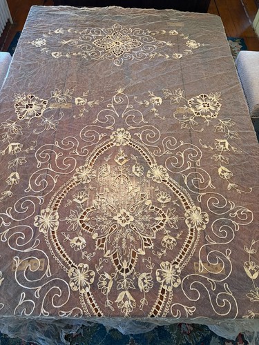 Vintage swiss tambour net lace - vintage,