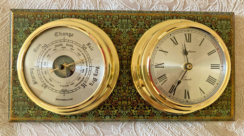 Clock barometer william - barometer, morris