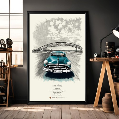 1951 stock car champion art - car,