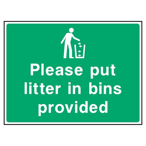 Litter bins sign - bins, or