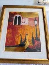 Rosina Wachtmeister 1993 - Modernist Cityscape Gold Shine Foil - Abstract