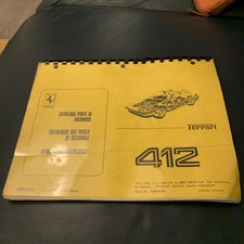 FERRARI 412 SPARE PARTS CATALOGUE REPRINT BY MAR PARTS LTD FOR REF FOR OWNERS