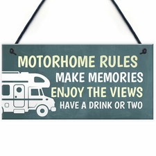 Motorhome Rules Sign Hanging