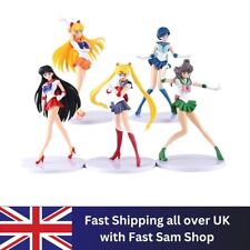 5Pcs-Set Sailor Moon Anime Action Figure Mizuno Super Hero Cartoon Toy Model