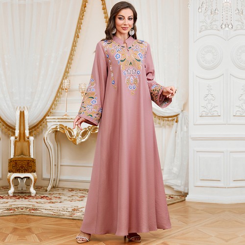 Flower long dress embroidery - flower,