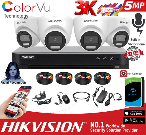 Hikvision 5mp colorvu cctv - 5mp, 3k
