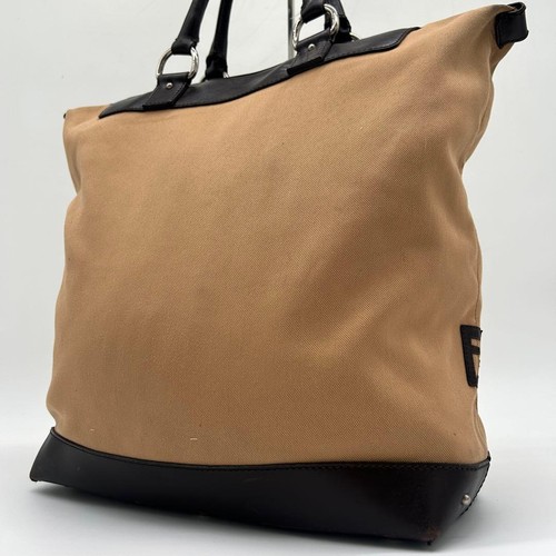 Fendi logo canvas leather - ff,