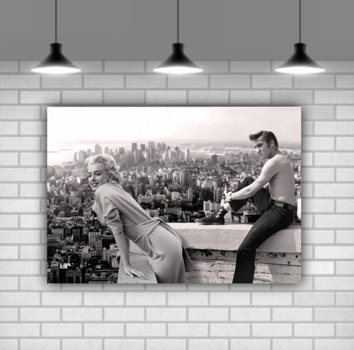 Elvis marilyn monroe canvas - &,