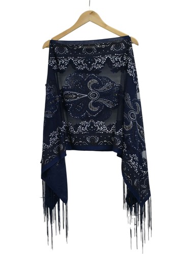 Frank usher navy fringed - frank,