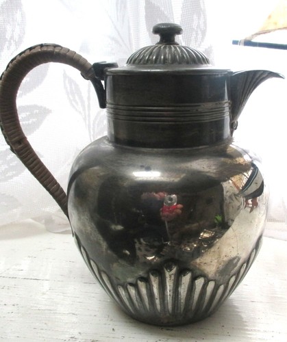 Antique jug silver plate - antique,