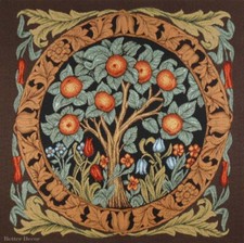 WALL JACQ. WOVEN MEDIEVAL TAPESTRY Orange Tree WILLIAM MORRIS ANTIQUE ART DECOR