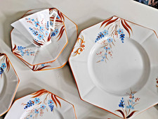 STUNNING VINTAGE MELBA BONE CHINA ART DECO 14 PCE TEA SET IN PATTERN 778351