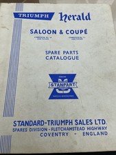 Triumph Herald Saloon & Coupe Illustrated Spare Parts Catalogue Multi Language